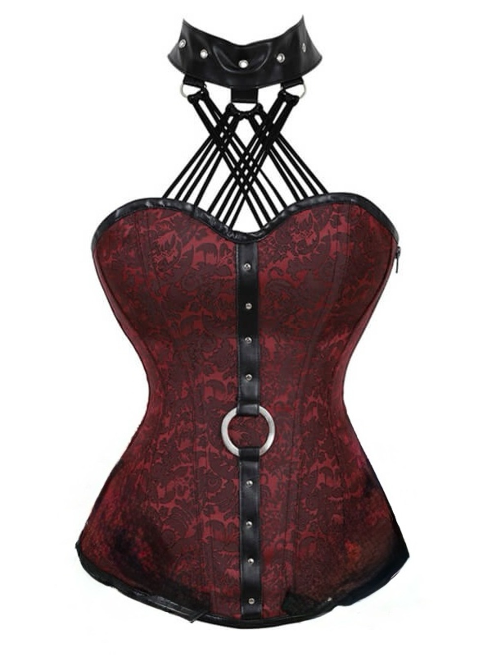 TEMKIN Steampunk Lingerie Corset Bustiers Top Red Black Waist Cincher Trainer
